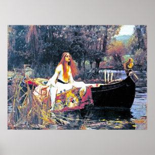 Poster La Dame de Shalott, peinture Art Nouveau