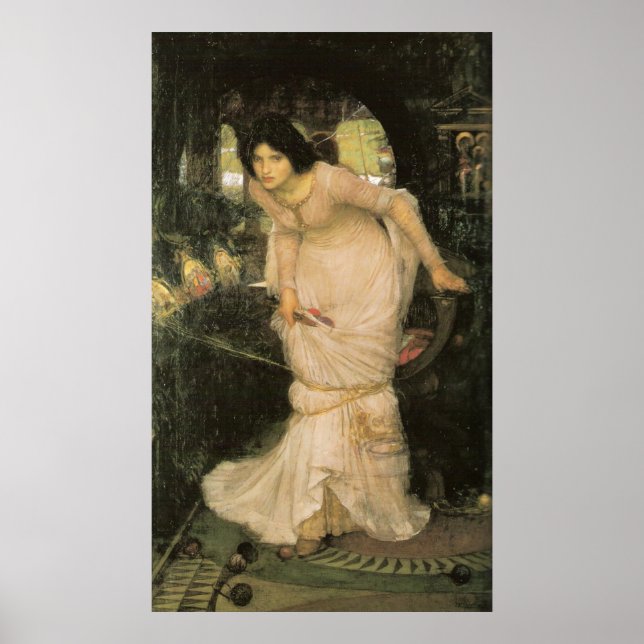 Poster La Dame de Shalott regarde Lancelot (Devant)