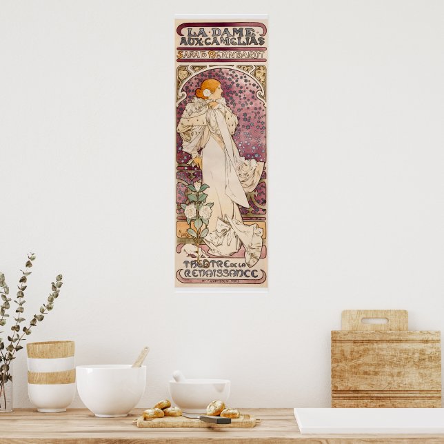 Poster La Dame des Camellias par Alphonse Mucha (Cuisine)