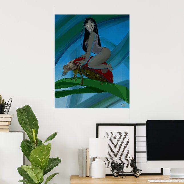 Poster La Dame des Pétales Perdus (Bureau à domicile)