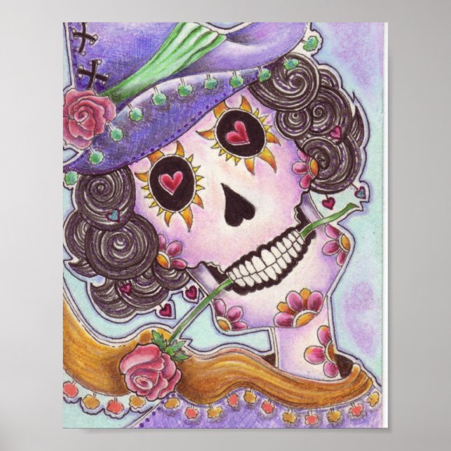 Poster La Dame Du Jour Rose De L'Art Morte (Devant)