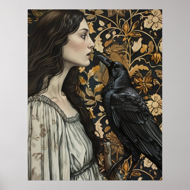 Poster La dame et le corbeau (Devant)