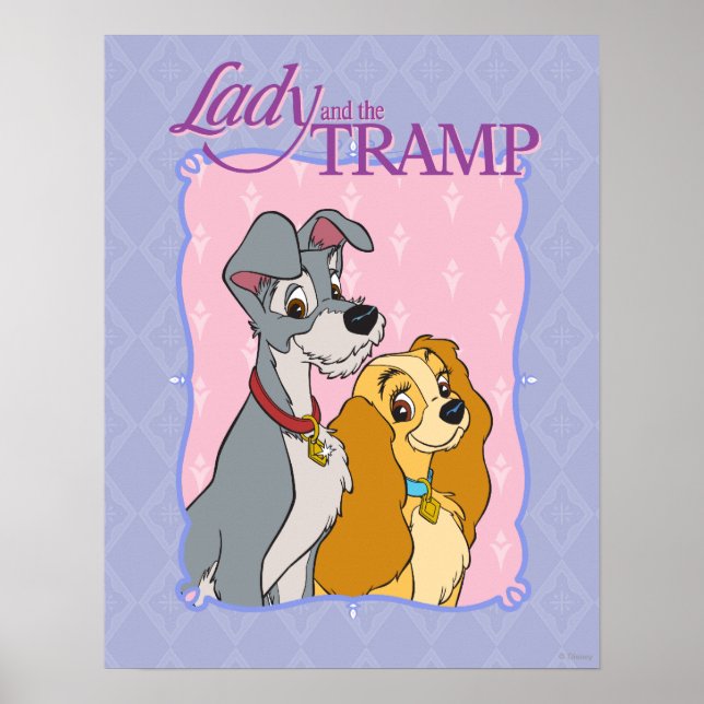 Poster La Dame et le Tramp - Cadre (Devant)