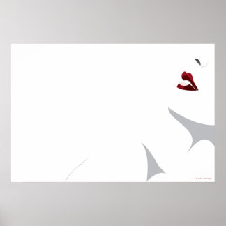 Poster La Dame Portait Le Rouge