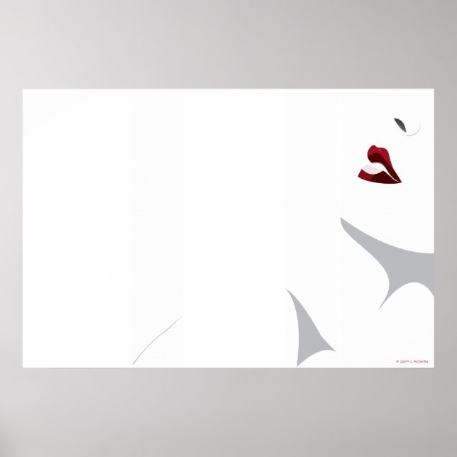 Poster La Dame Portait Le Rouge (Devant)