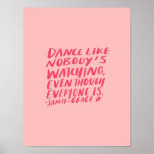 Poster la danse aiment personne qui observe, quoique
