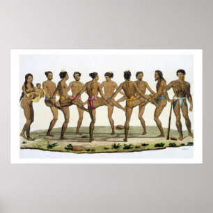Poster La danse des insulaires de Caroline, plaquent 22