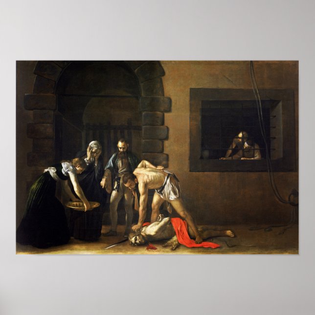 Poster La décapitation de Saint Jean par Caravaggio - Pos (Devant)