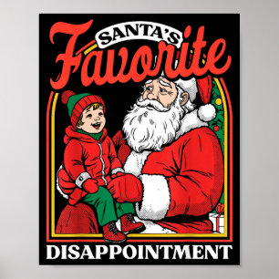 Poster La déception préférée du Père Noël Drôle Sarcastiq