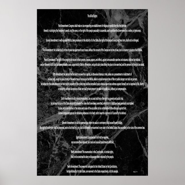 Poster La Déclaration des droits (Devant)