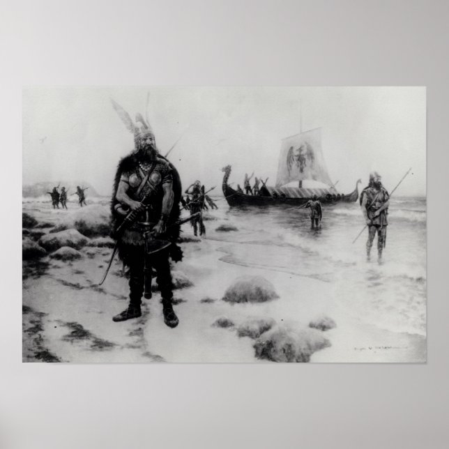 Poster La découverte de l'Amérique par Leif Eriksson (Devant)