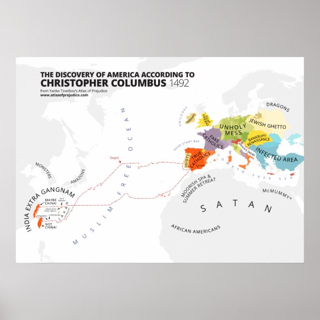 Poster La découverte de l'Amérique selon Columbus (Devant)