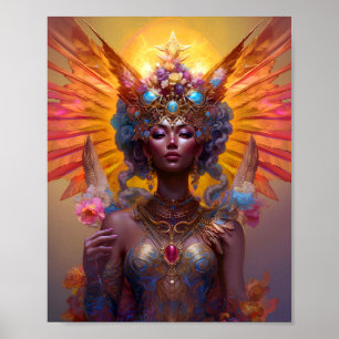 Poster La déesse ailée Imaginaire Art