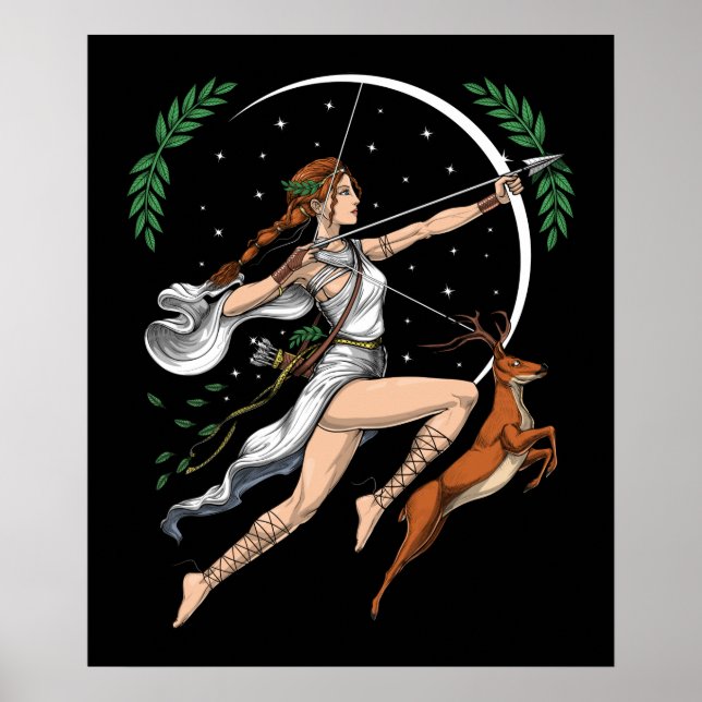 Poster La déesse grecque Artemis (Devant)