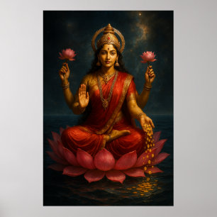 Poster La déesse Lakshmi énergie divine richesse
