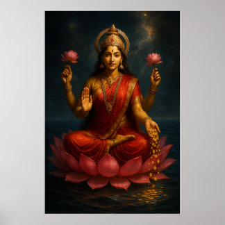 Poster La déesse Lakshmi énergie divine richesse
