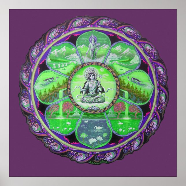 Poster La déesse Tara Realm Mandala (Devant)