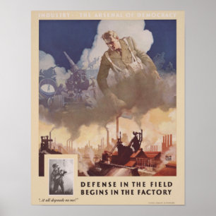 Poster La défense 2ème guerre mondiale sur le terrain com
