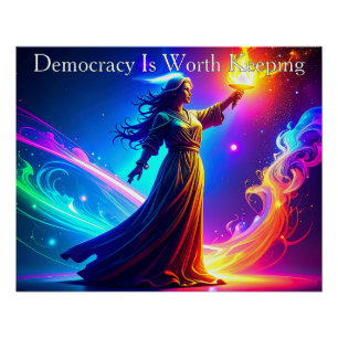 Poster La démocratie de Lady Liberty vaut la peine d'être