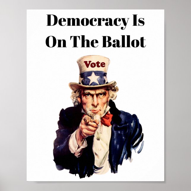 Poster La démocratie est sur le bulletin de vote 2026 (Devant)