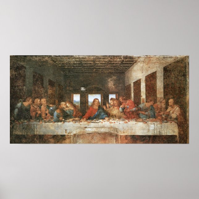 Poster La Dernière Cène, 1495-97, Léonard de Vinci (Devant)