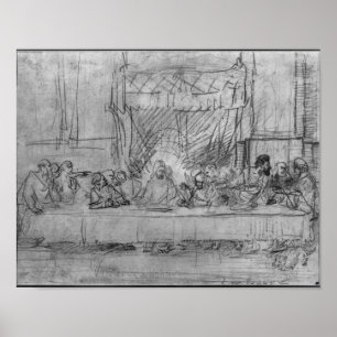 Poster La Dernière Cène, après fresque de Leonardo da