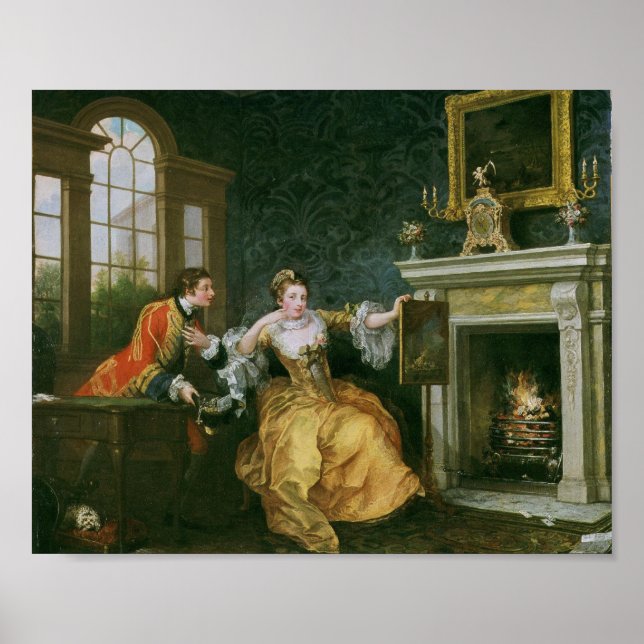 Poster La Dernière prise de la dame (Hogarth 1759) (Devant)