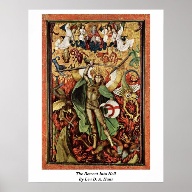 Poster La Descente En Enfer Par Leu D. A. Hans (Devant)