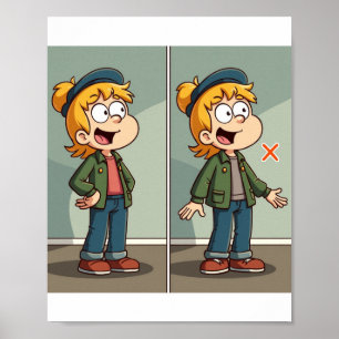 Poster La différence entre les deux images