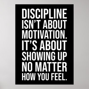 Poster La Discipline Est À Propos De Montrer, Gym, Hustle