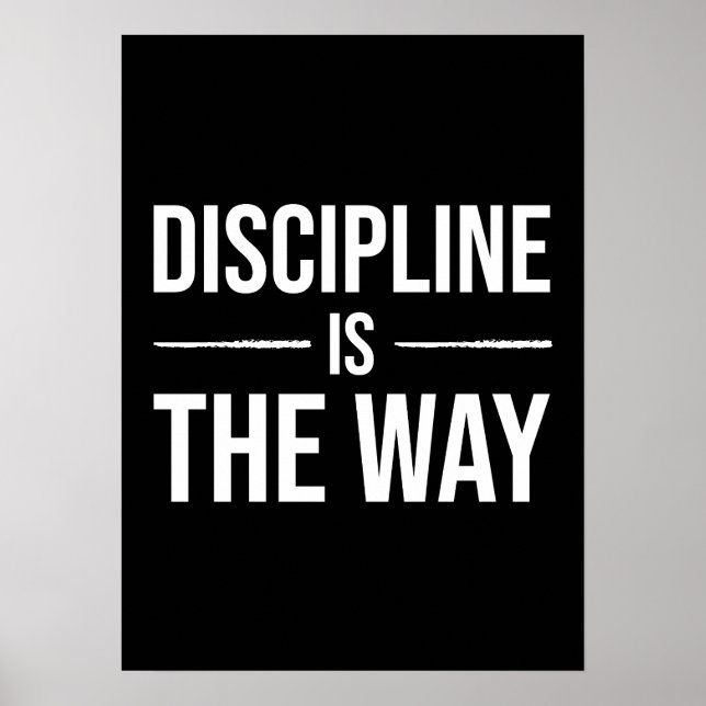Poster La Discipline Est La Voie - Gym, Hustle, Succès Po (Devant)