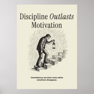 Poster La discipline surpasse la motivation