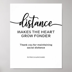 Poster La Distance Fait Croissance Cardiaque Fondeur