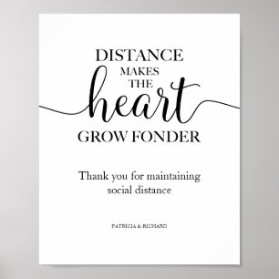 Poster La Distance Fait Croissance Cardiaque Fondeur