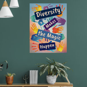 Poster La diversité fait de la magie la justice sociale