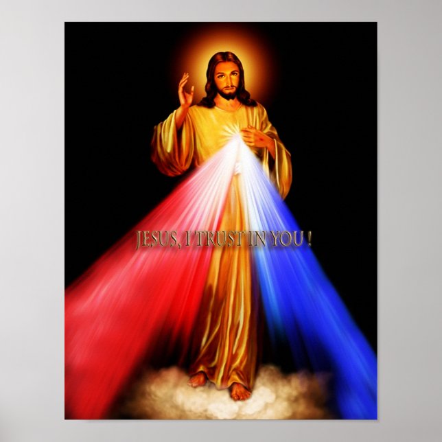 Poster La Divine Miséricorde Image Dévotionnelle. (Devant)