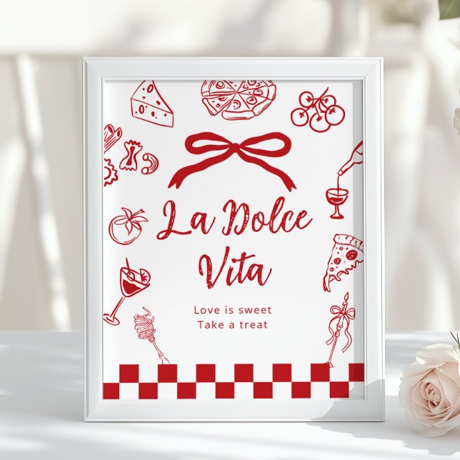 Poster La Dolce Vita Love is sweet Italian Bridal Shower (Créateur téléchargé)