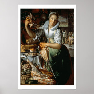 Poster La domestique de cuisine (avec Christ, Marie et Ma