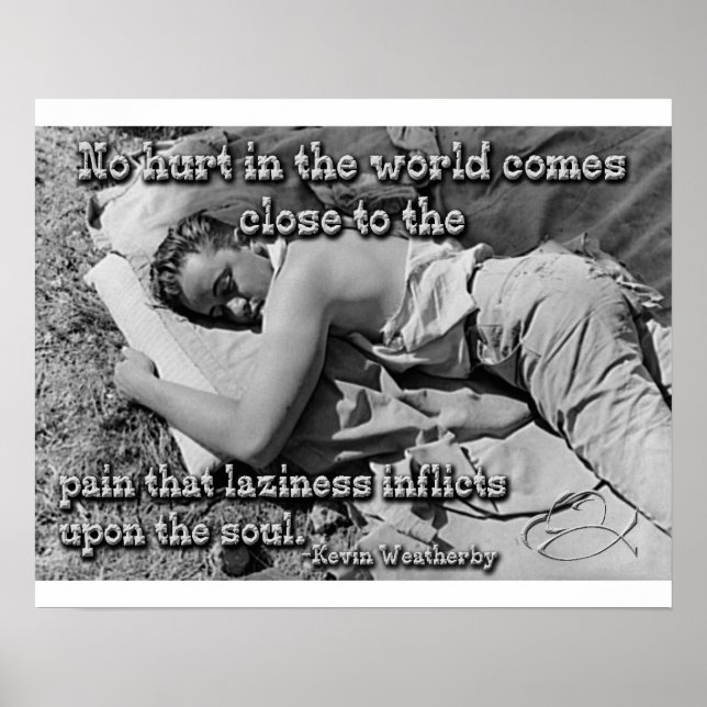 Poster La douleur de la paresse (Devant)