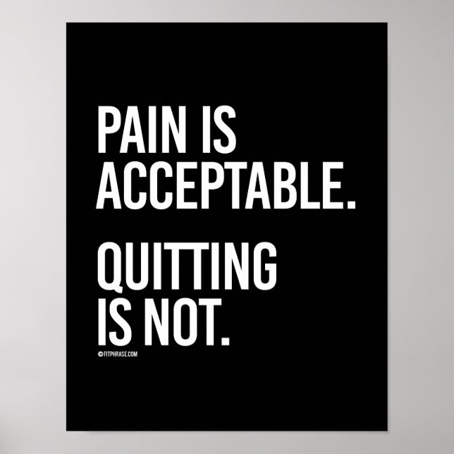 Poster La douleur est acceptable Quitter n'est pas - Form (Devant)