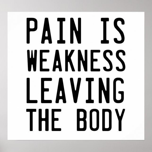 Poster La douleur est faible quitter le corps (Devant)