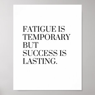 Poster La douleur est temporaire mais le succès permanent