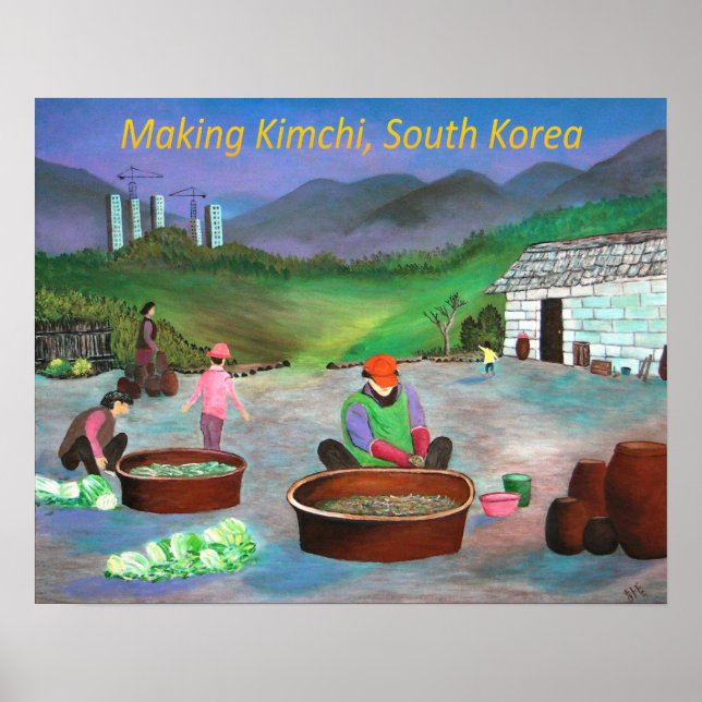 Poster La famille coréenne fabrique Kimchi 김 치 (Devant)