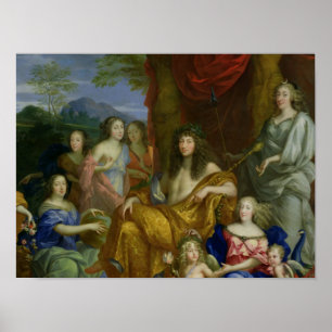 Poster La famille de Louis XIV 1670