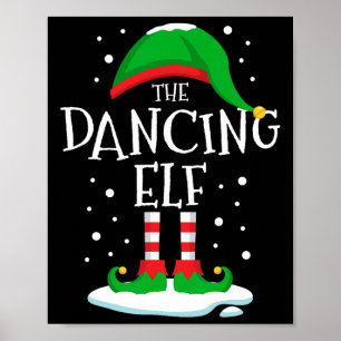 Poster La famille de Noël des elfes dansantes qui corresp