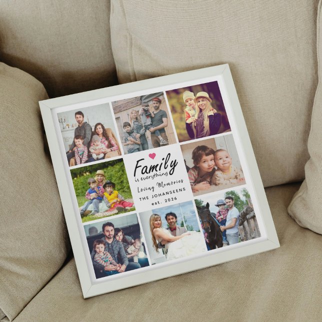 Poster La famille de scripts est tout Photo Collage Keeps (Créateur téléchargé)
