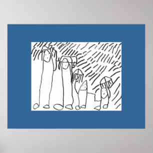 Poster La famille d'Isaac dans l'affiche de pluie
