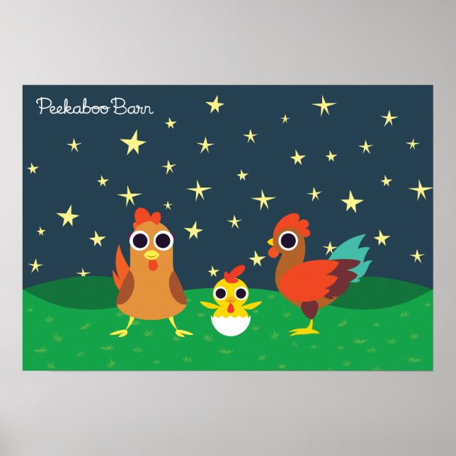 Poster La famille du poulet la nuit (Devant)