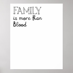 Poster La famille est plus que du sang