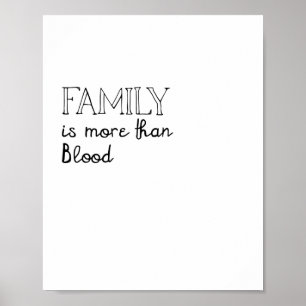 Poster La famille est plus que l'affiche de sang